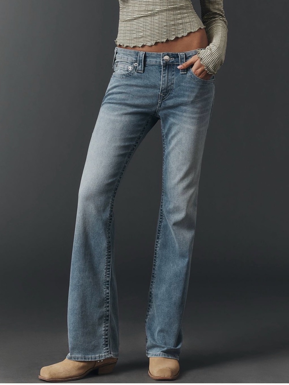 True Religion Becca Light Blue Flare Jeans